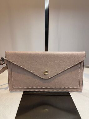 Dooney & Bourke Taupe Envelope Leather Wristlet